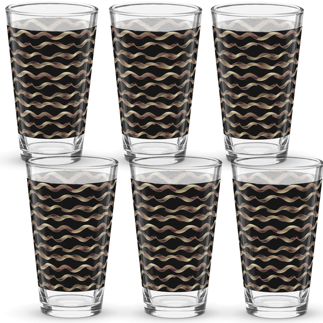 Liquid Gold Pint Beer Glass