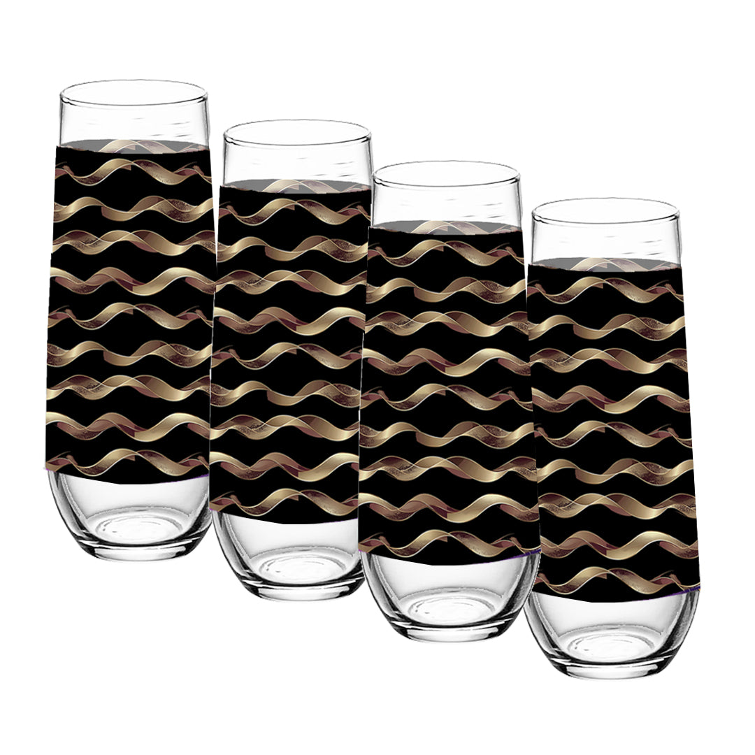 Liquid Gold Stemless Champagne Glass
