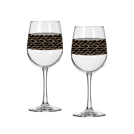Liquid Gold Tall Wine Glass