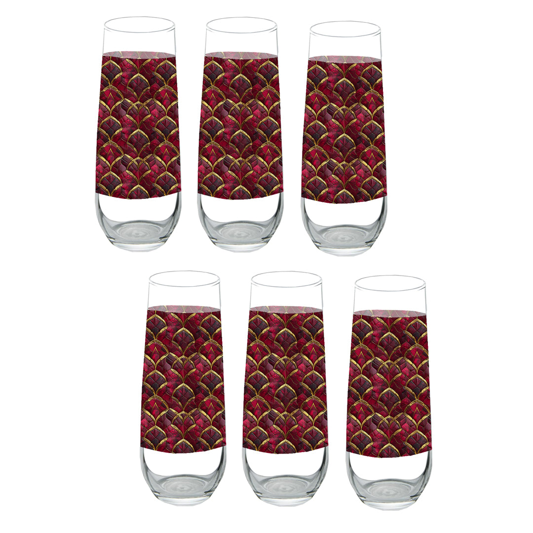 Crimson Jewels Stemless Champagne Glass | Signature Design