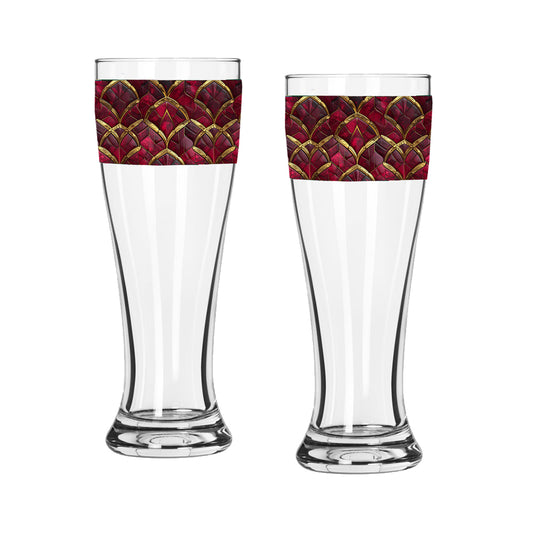 Crimson Jewels Pilsner Beer Glass