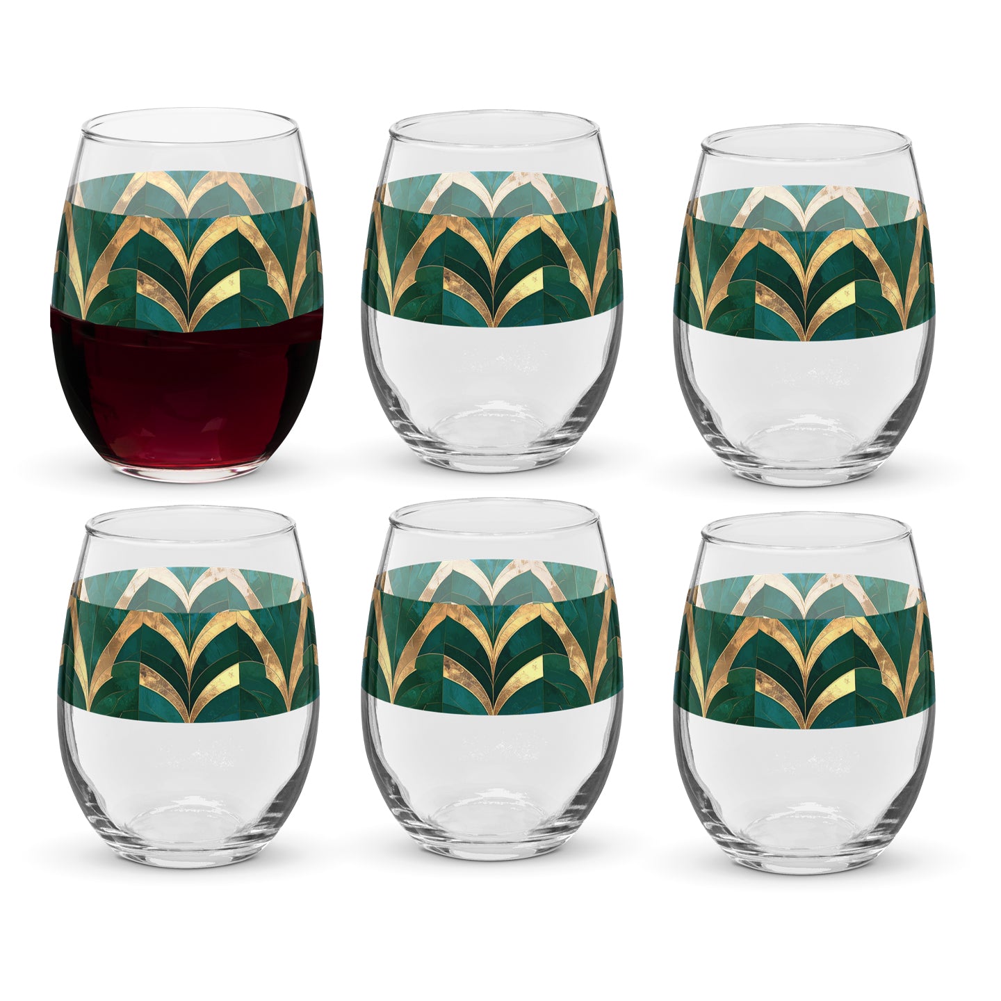 Emerald Royale Stemless Wine Glass | Signature Design