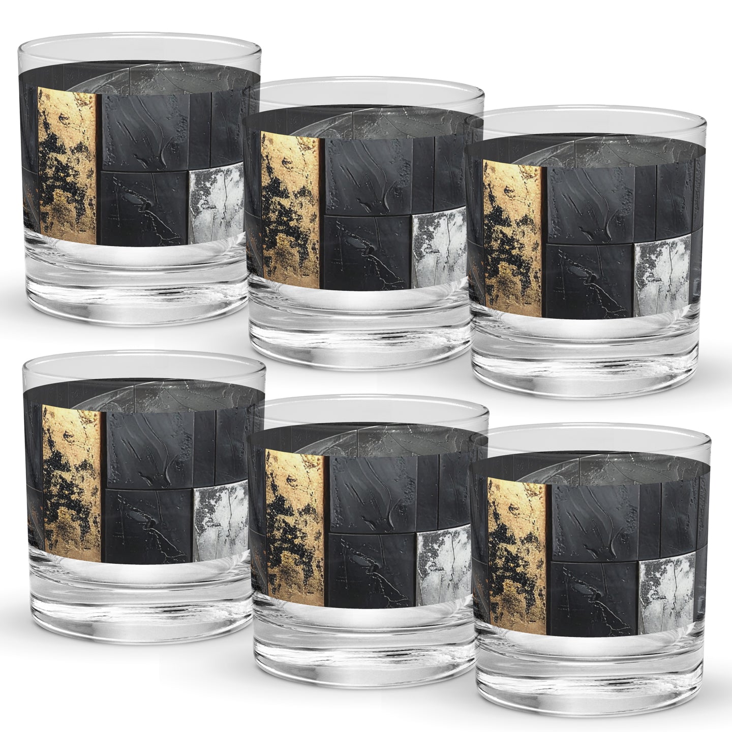 Fresco Fragments Rocks Glass | Signature Design