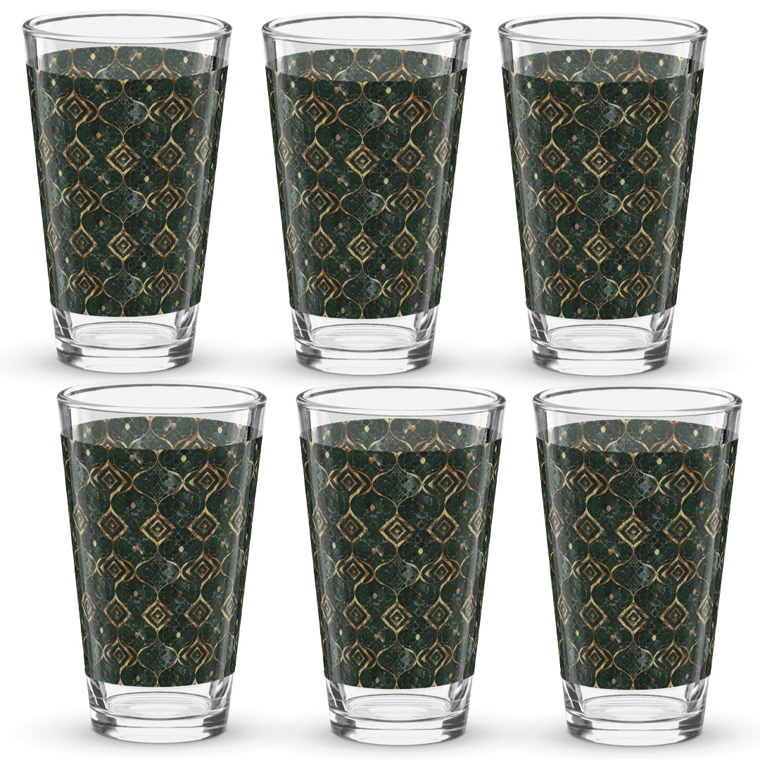 Malachite Enigma Pint Beer Glass