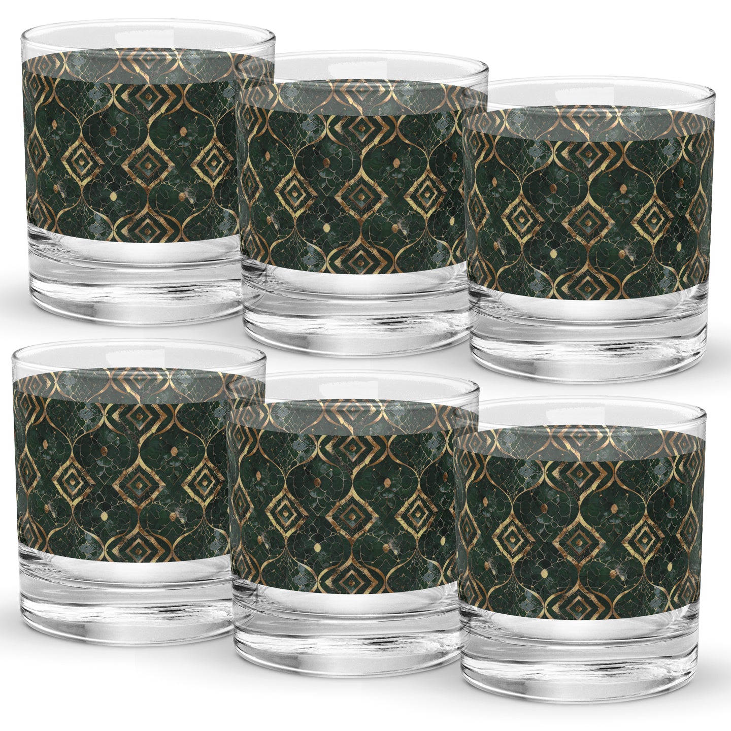 Malachite Enigma Rocks Glass