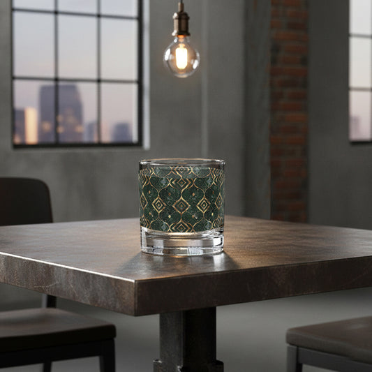 Malachite Enigma Rocks Glass