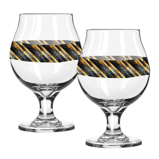 Obsidian Stripes Belgian Beer Glass