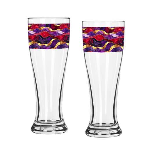 Fluid Marble Pilsner Beer Glass