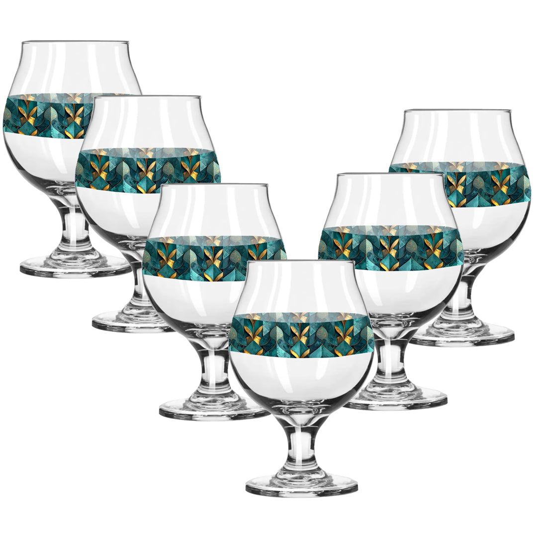 Gilded Patina Belgian Beer Glass | Signature Design