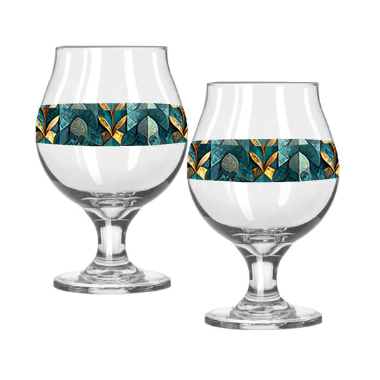 Gilded Patina Belgian Beer Glass
