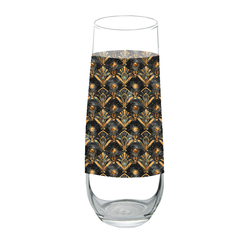 Astral Glow Stemless Champagne Glass| Signature Design