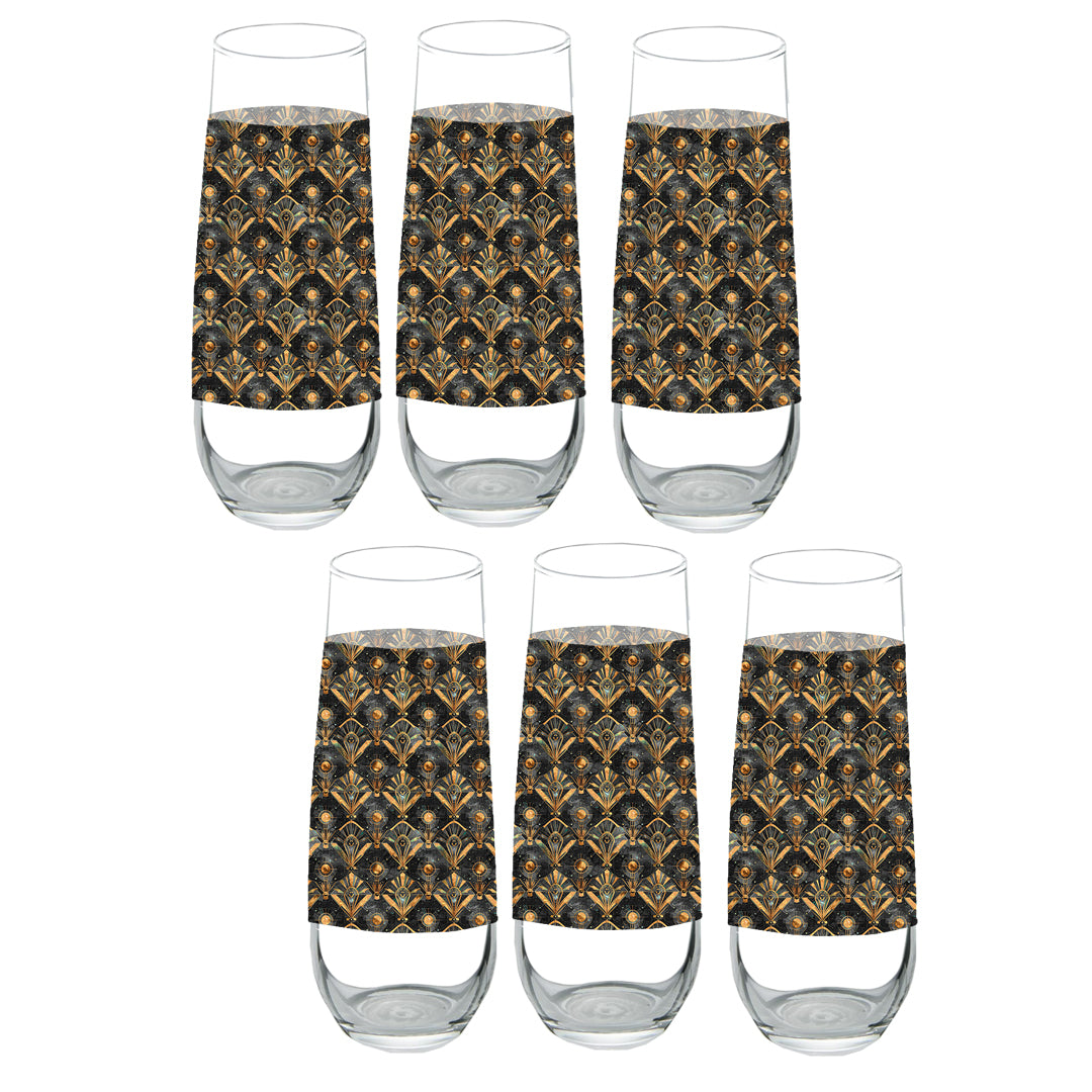 Astral Glow Stemless Champagne Glass| Signature Design