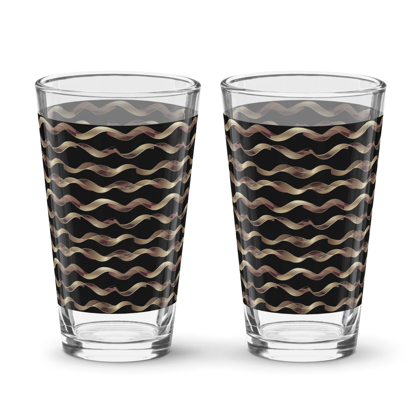 Liquid Gold Pint Beer Glass