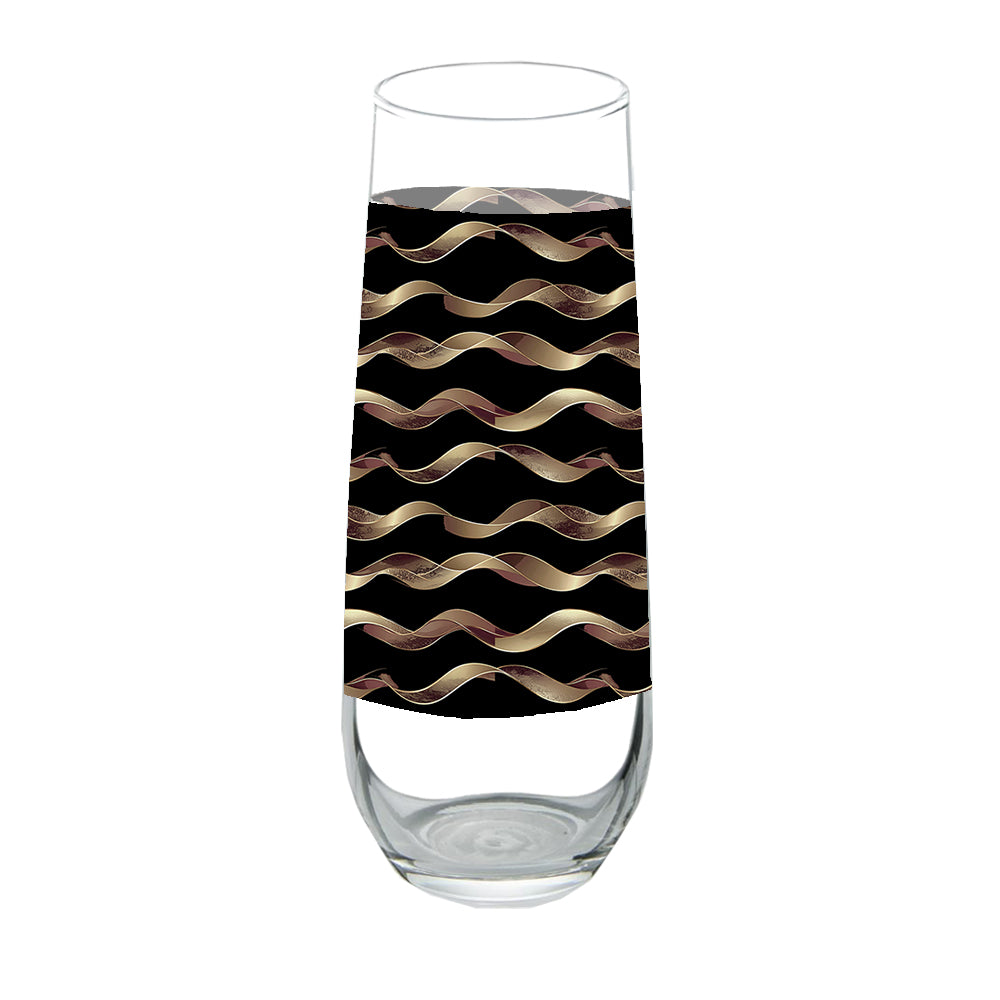 Liquid Gold Stemless Champagne Glass | Signature Design