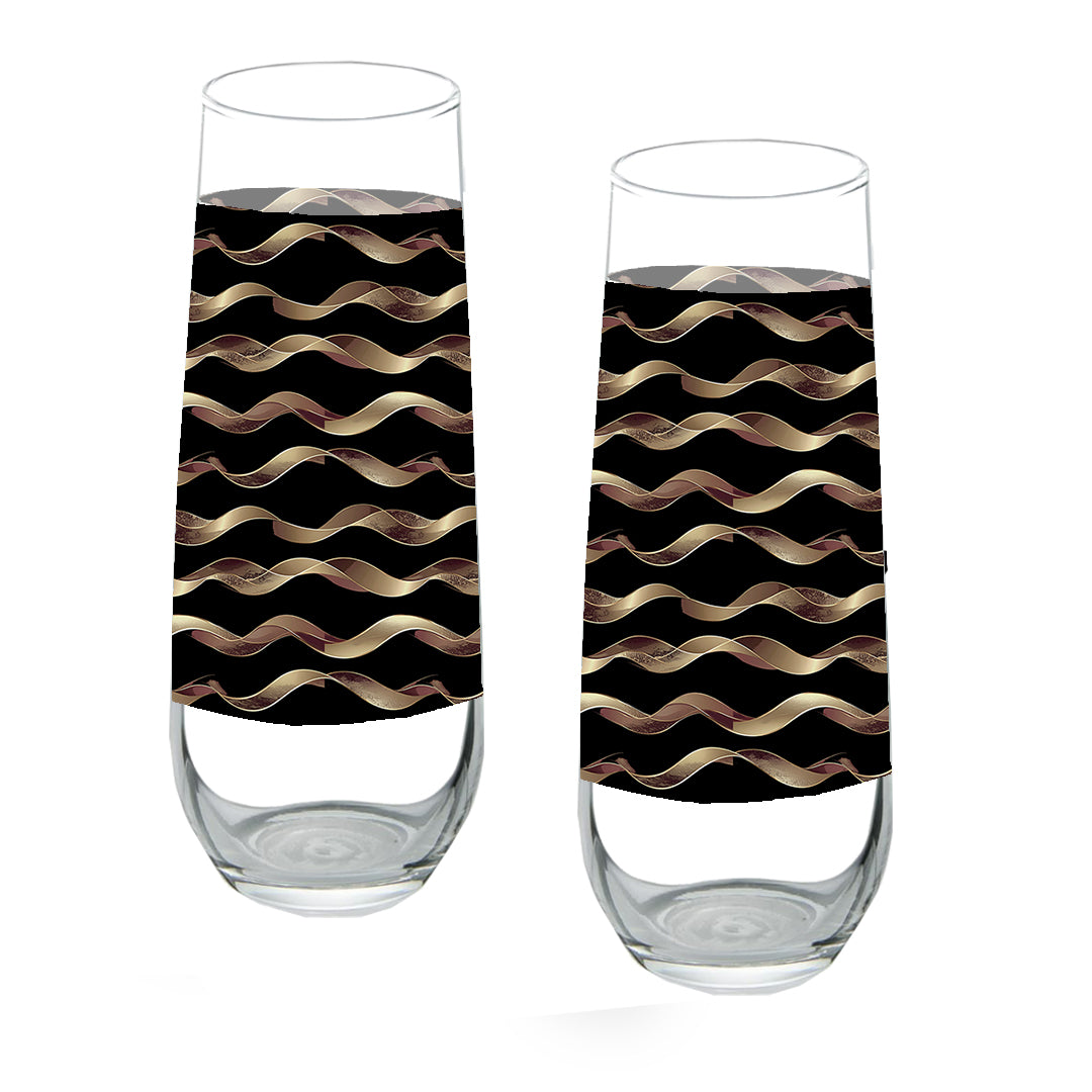 Liquid Gold Stemless Champagne Glass | Signature Design