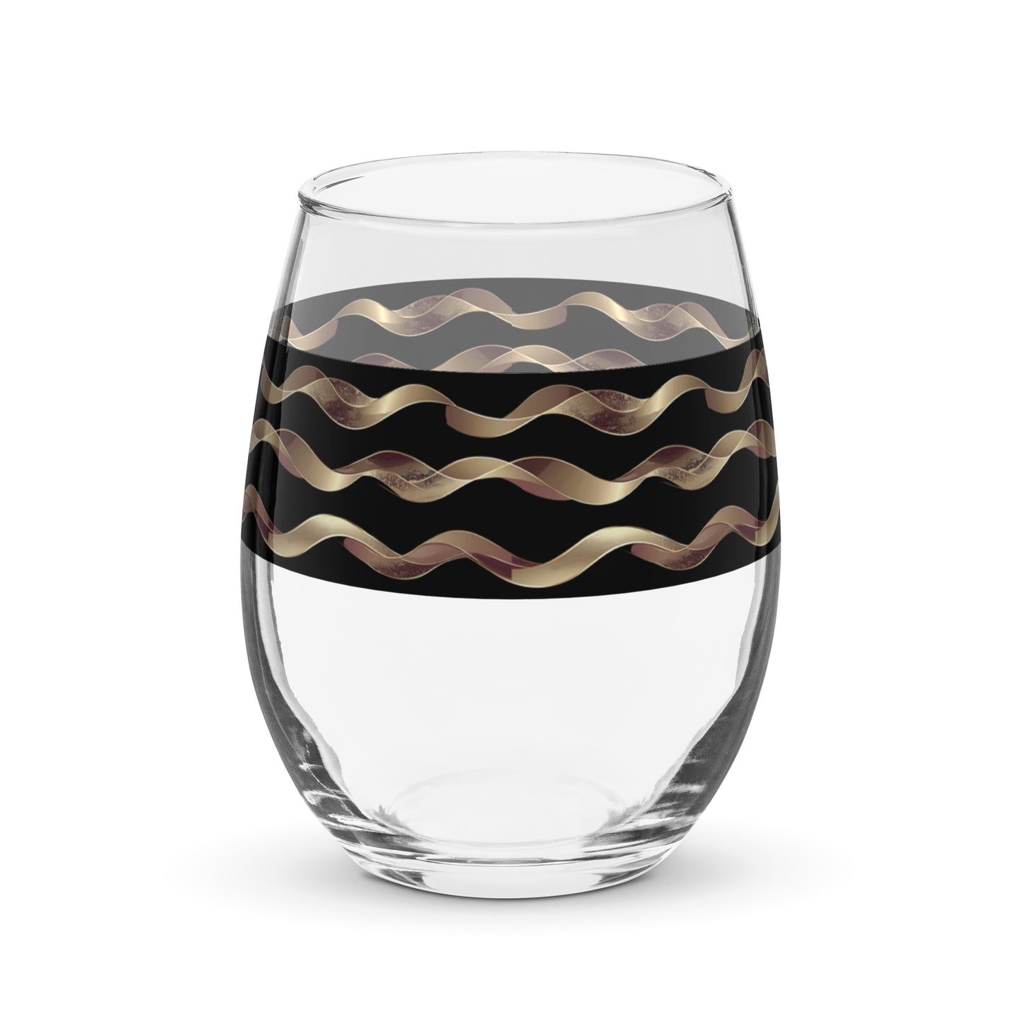 Liquid Gold Stemless Wine Glass | Signature Design