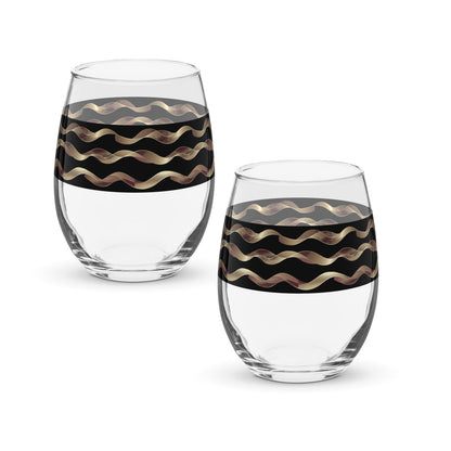 Liquid Gold Stemless Wine Glass | Signature Design