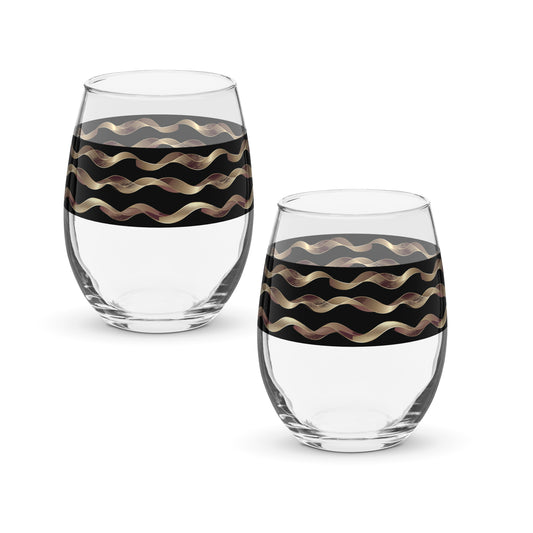 Liquid Gold Stemless Wine Glass