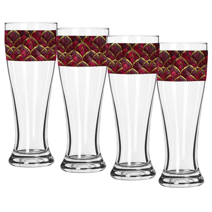 Crimson Jewels Pilsner Beer Glass