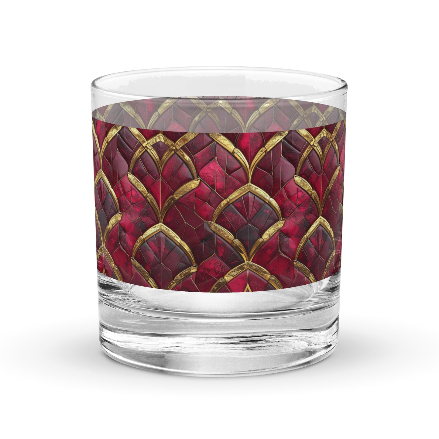 Crimson Jewels Rocks Glass | Signature Design