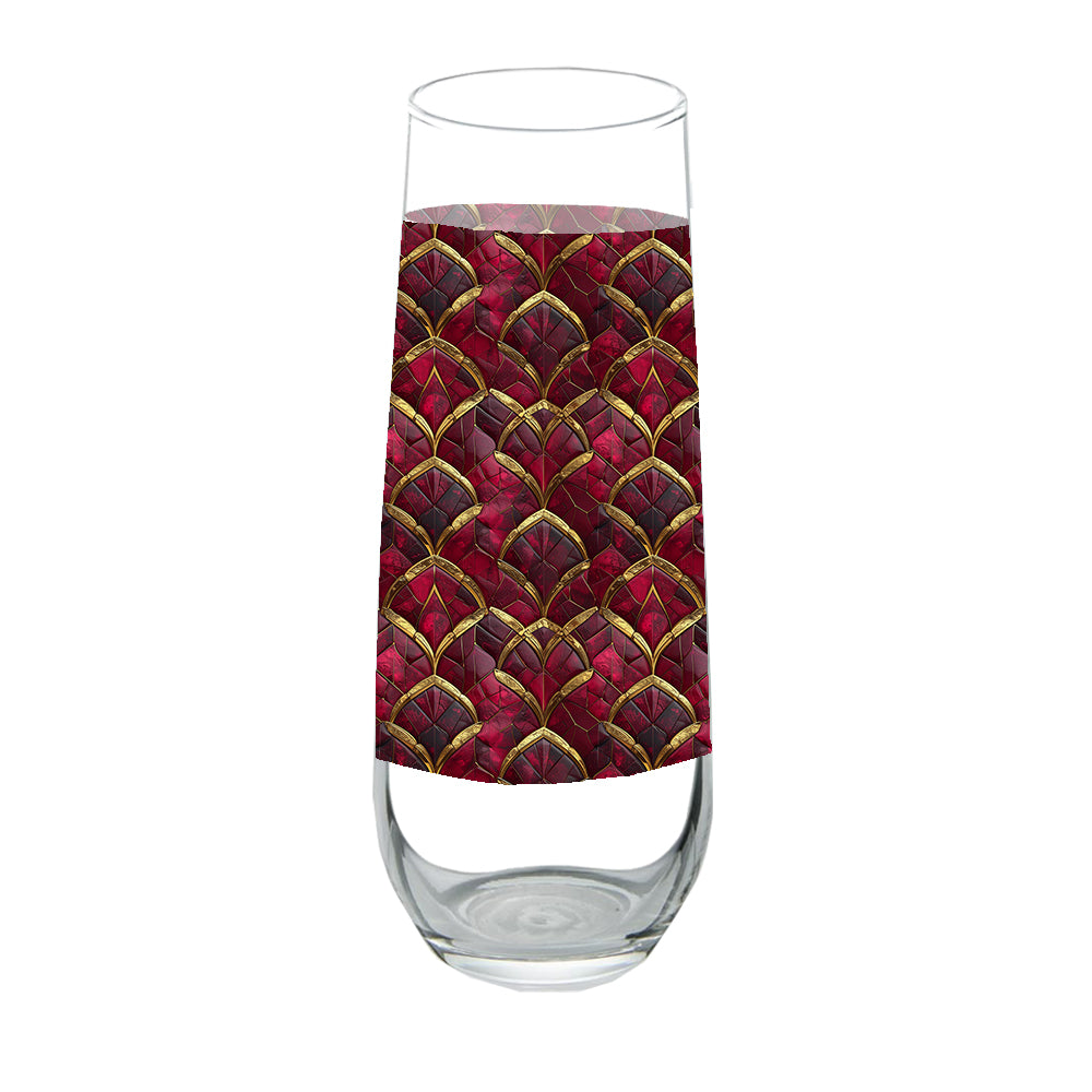 Crimson Jewels Stemless Champagne Glass | Signature Design