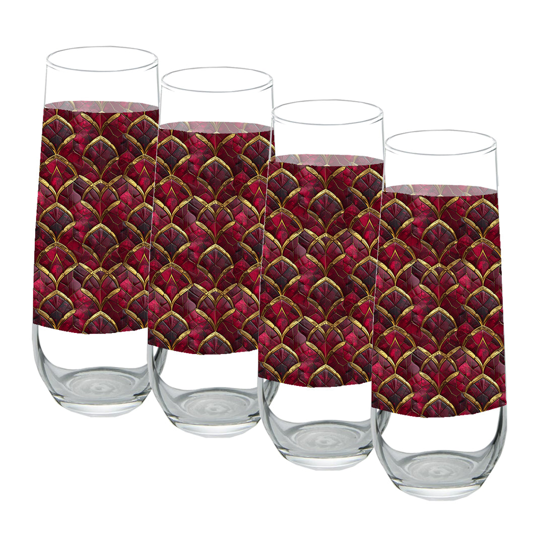 Crimson Jewels Stemless Champagne Glass | Signature Design