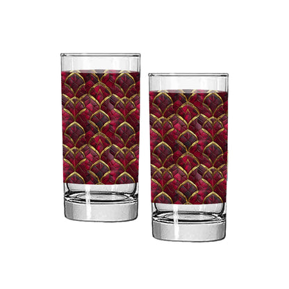 Crimson Jewels Highball Glass