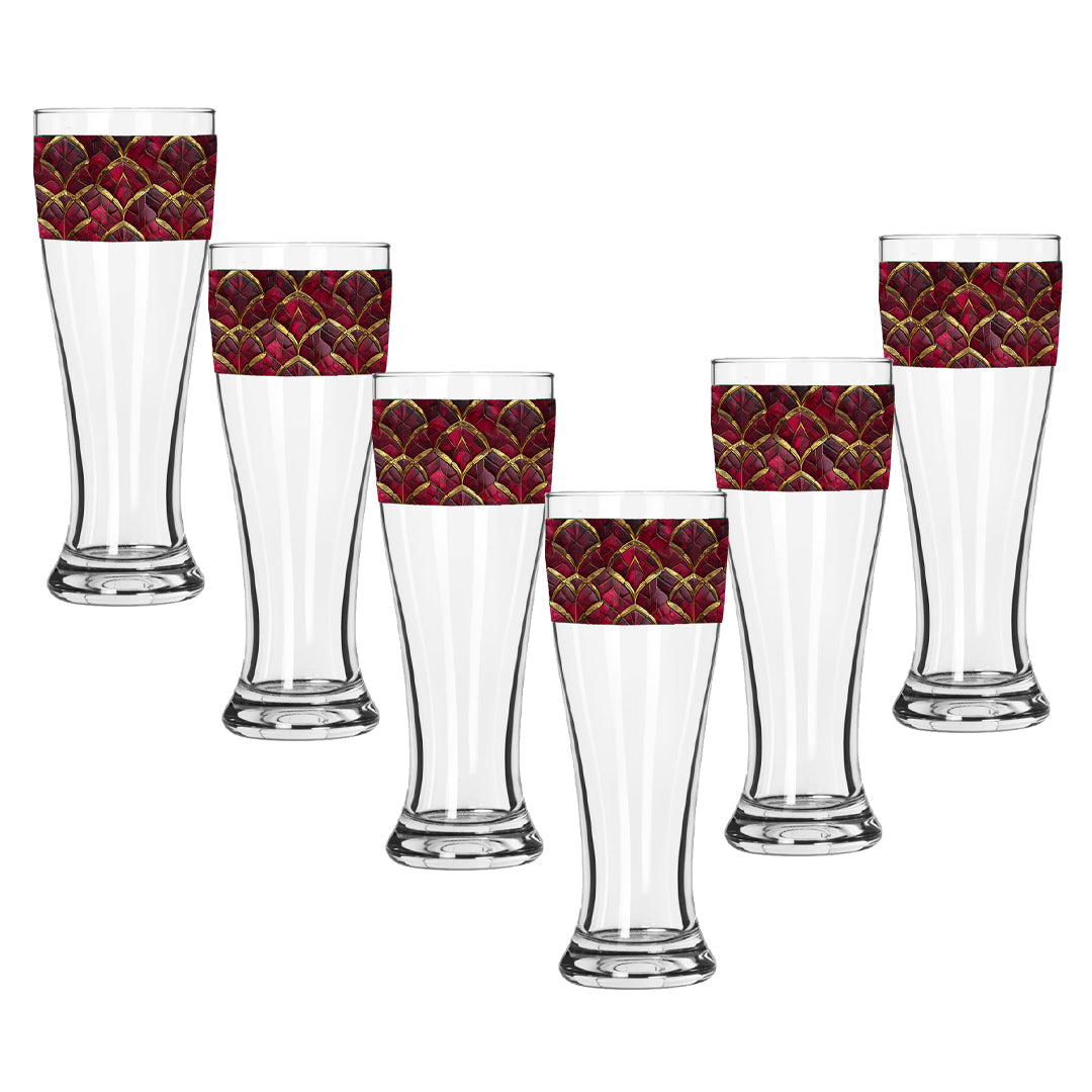 Crimson Jewels Pilsner Beer Glass