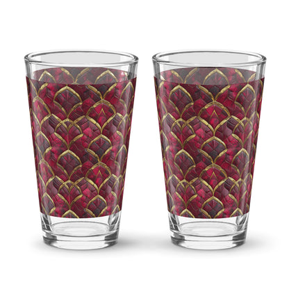 Crimson Jewels Pint Beer Glass