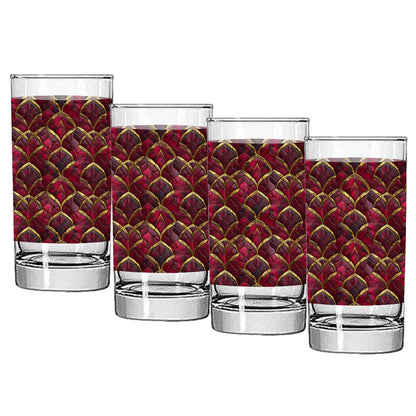 Crimson Jewels Highball Glass