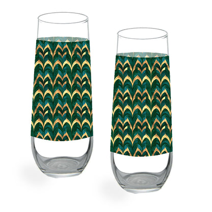 Emerald Royale Stemless Champagne Glass | Signature Design