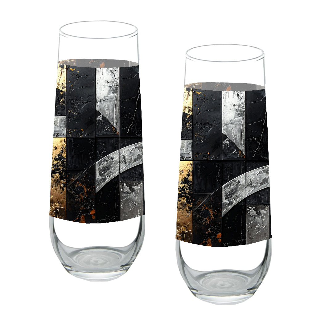 Fresco Fragments Stemless Champagne Glass | Signature Design