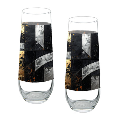 Fresco Fragments Stemless Champagne Glass | Signature Design