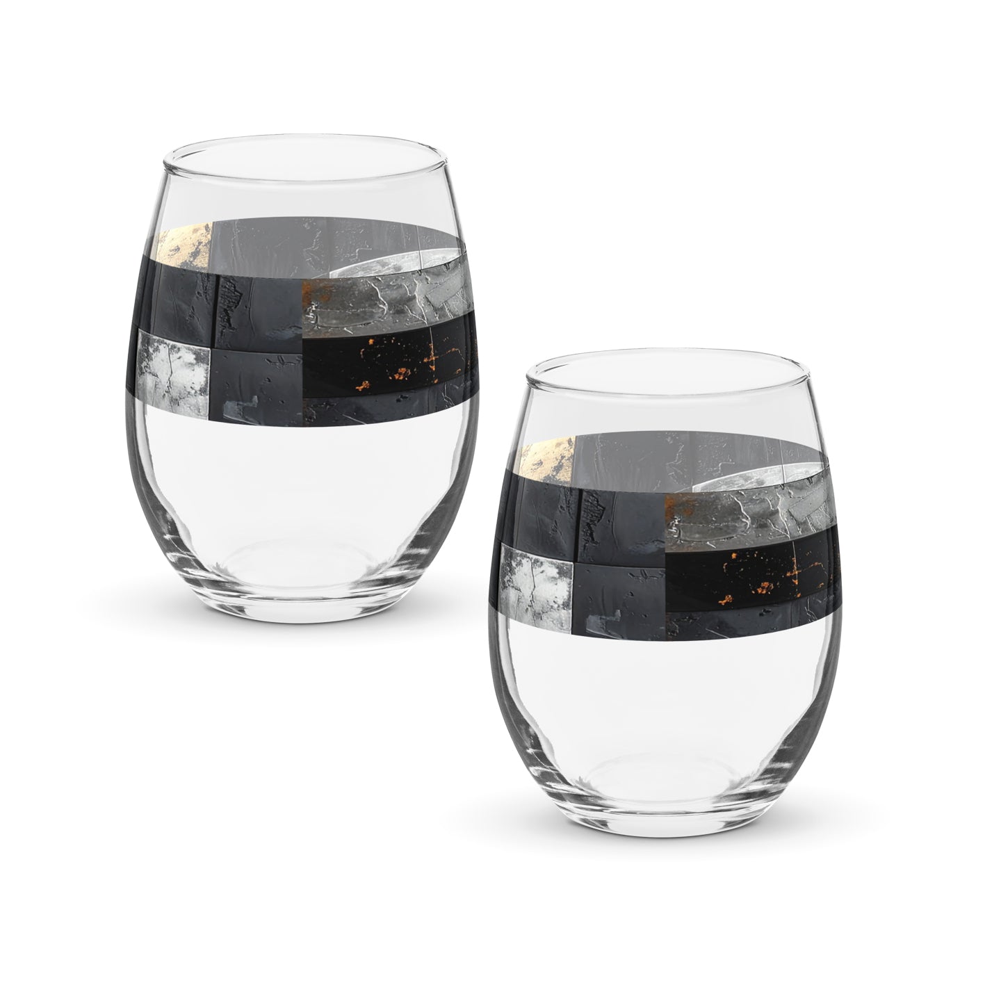Fresco Fragments Stemless Wine Glass | Signature Design