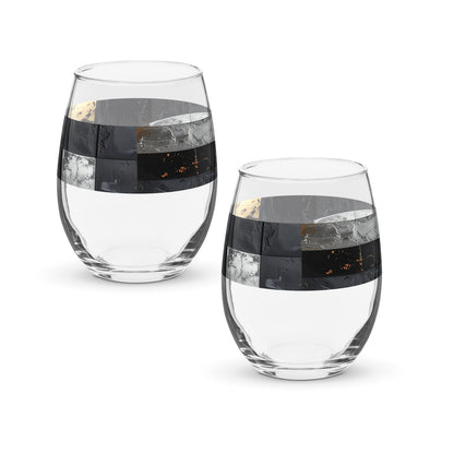 Fresco Fragments Stemless Wine Glass | Signature Design
