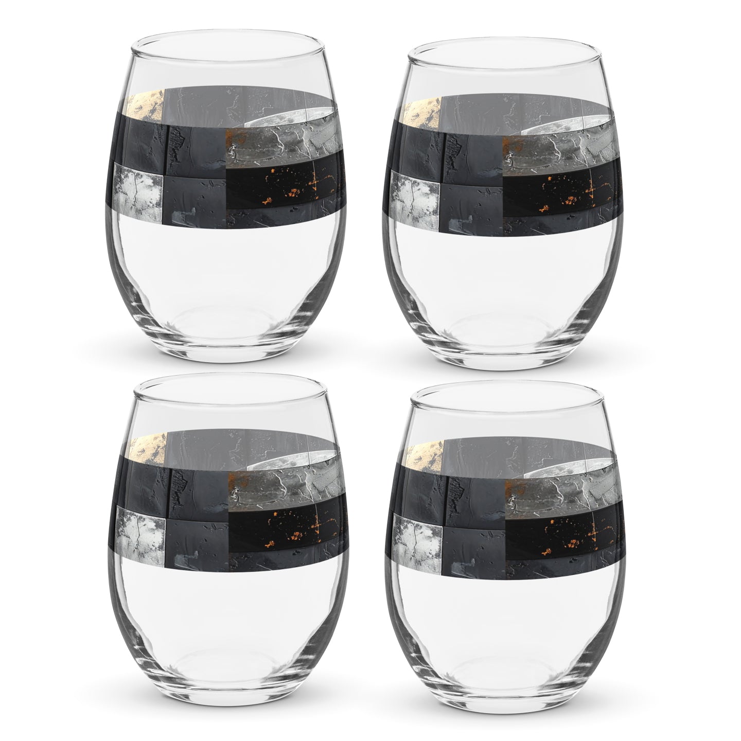 Fresco Fragments Stemless Wine Glass | Signature Design