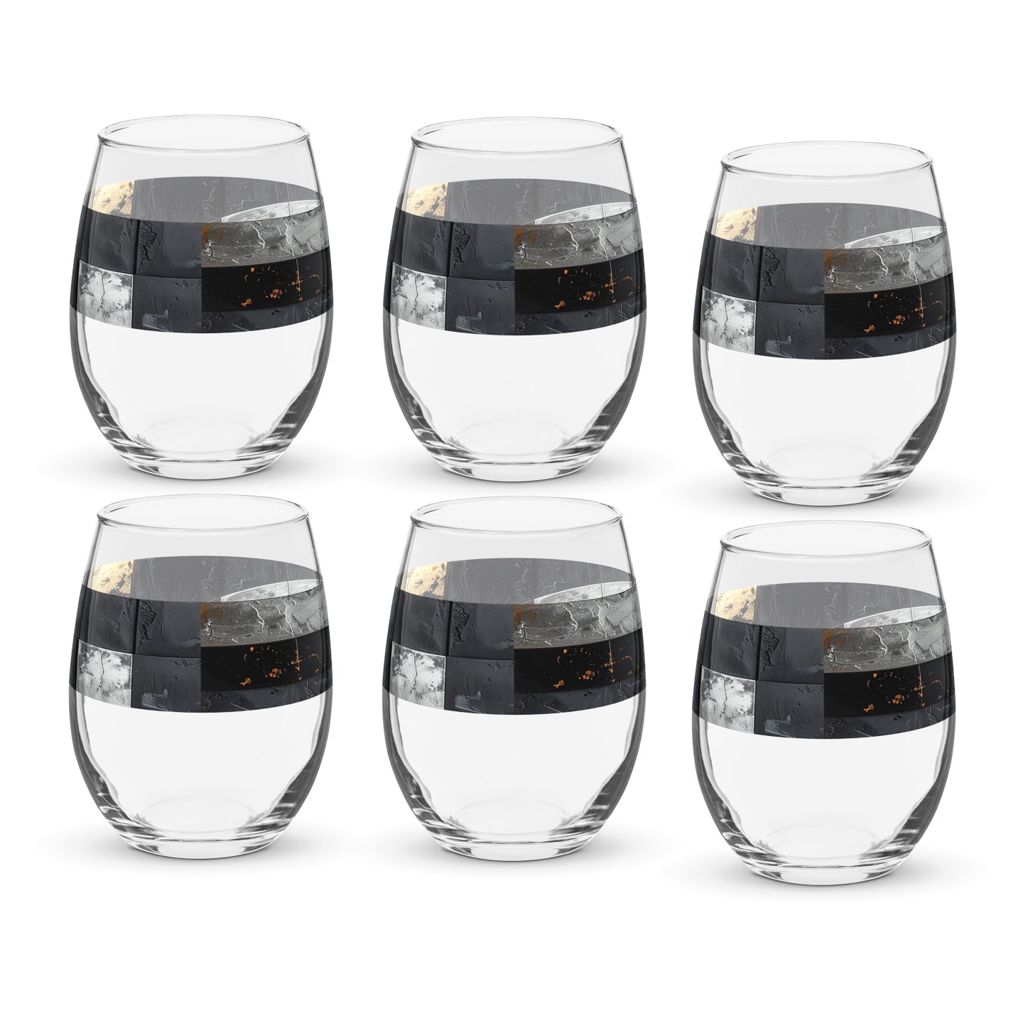 Fresco Fragments Stemless Wine Glass | Signature Design