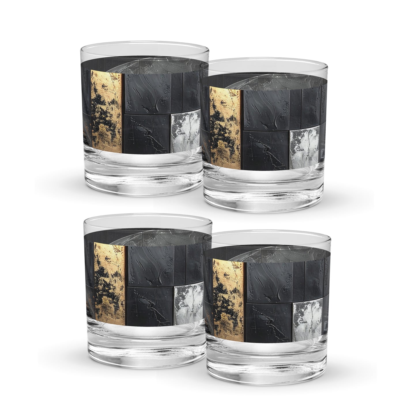 Fresco Fragments Rocks Glass | Signature Design