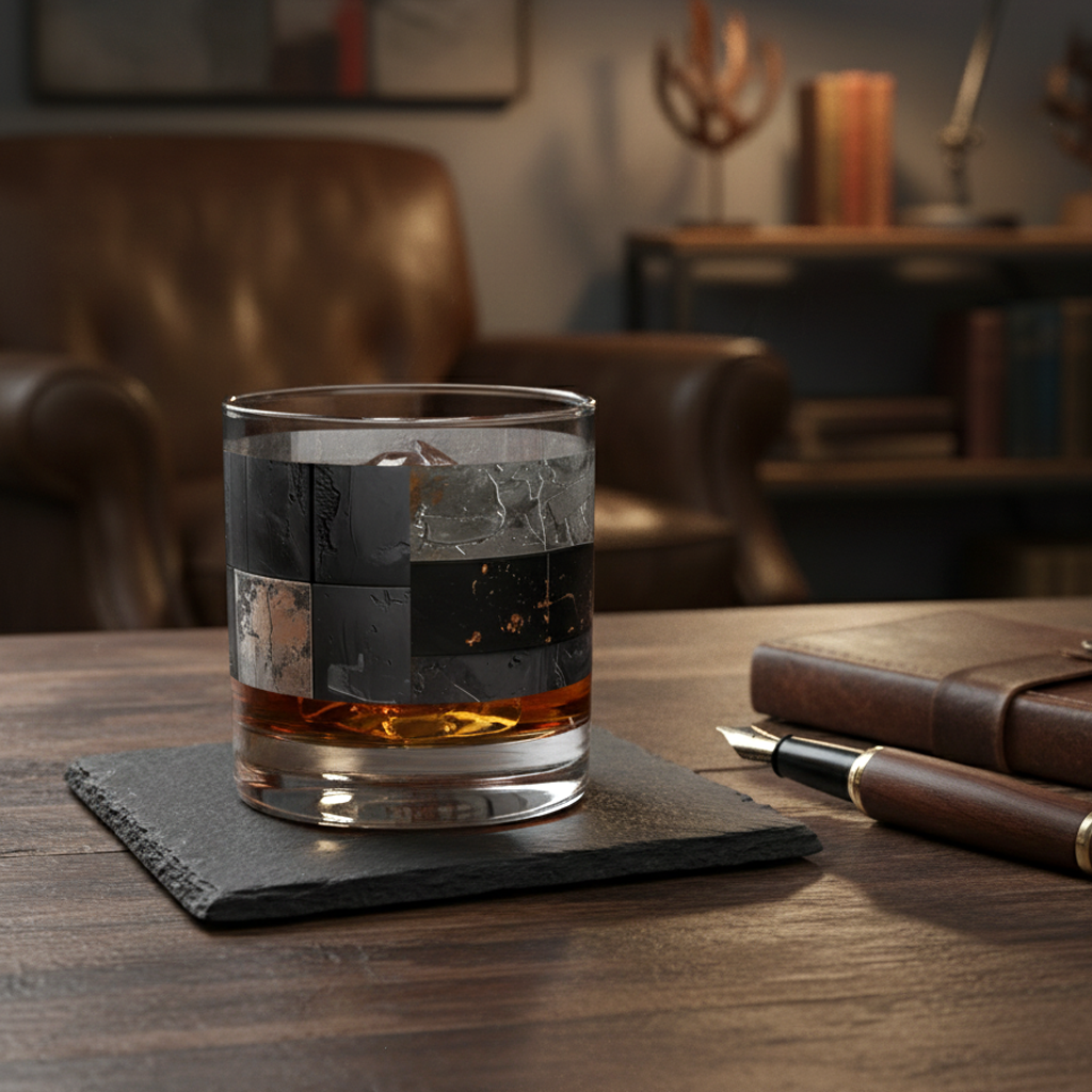 Fresco Fragments Rocks Glass | Signature Design