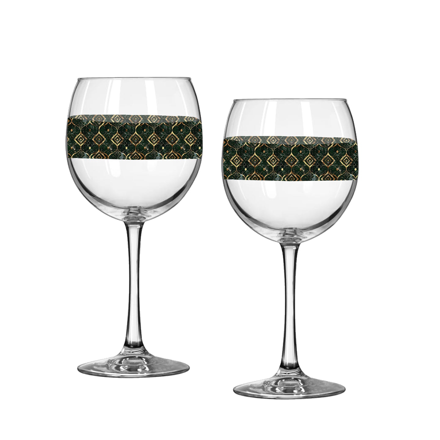 Malachite Enigma Balloon Wine Glass