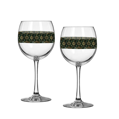 Malachite Enigma Balloon Wine Glass