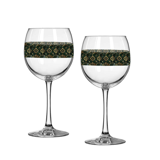 Malachite Enigma Balloon Wine Glass