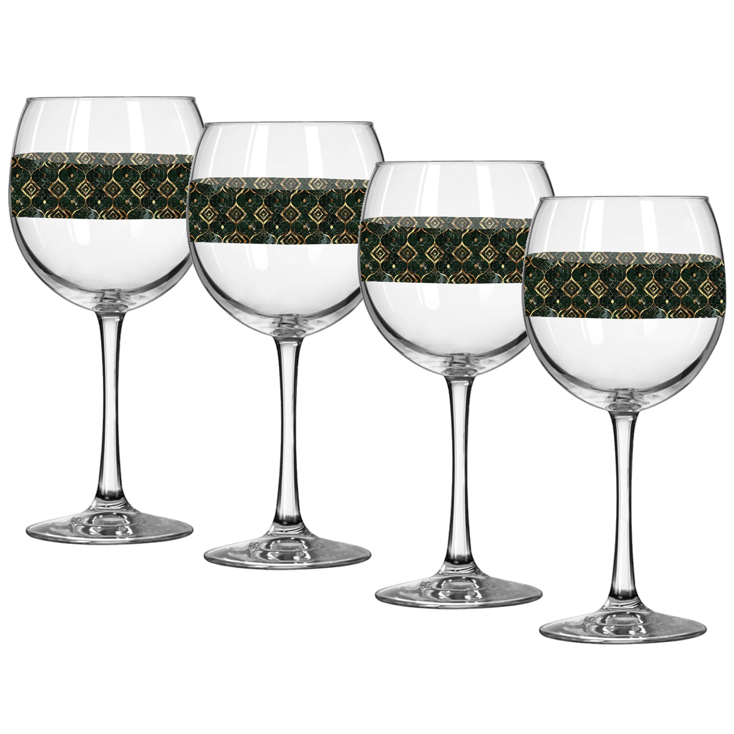 Malachite Enigma Balloon Wine Glass