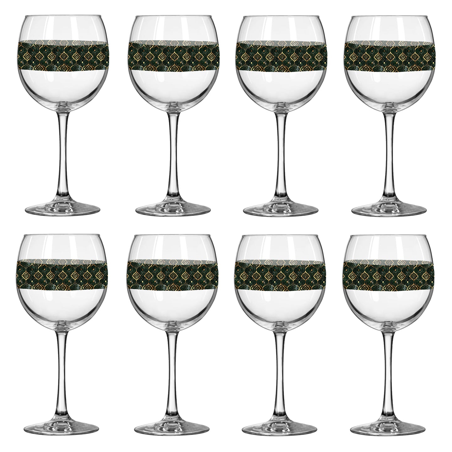 Malachite Enigma Balloon Wine Glass