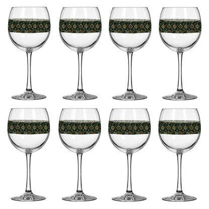 Malachite Enigma Balloon Wine Glass