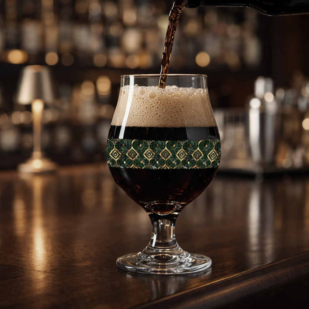 Malachite Enigma Belgian Beer Glass