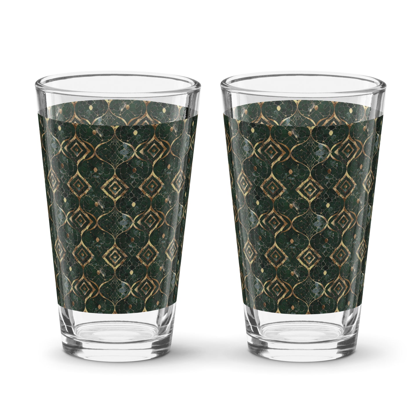 Malachite Enigma Pint Beer Glass