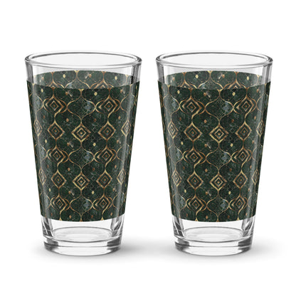 Malachite Enigma Pint Beer Glass