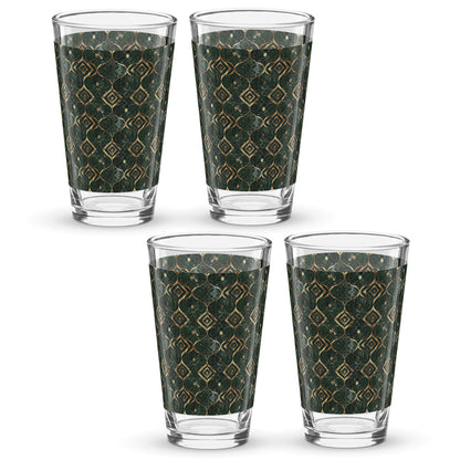 Malachite Enigma Pint Beer Glass