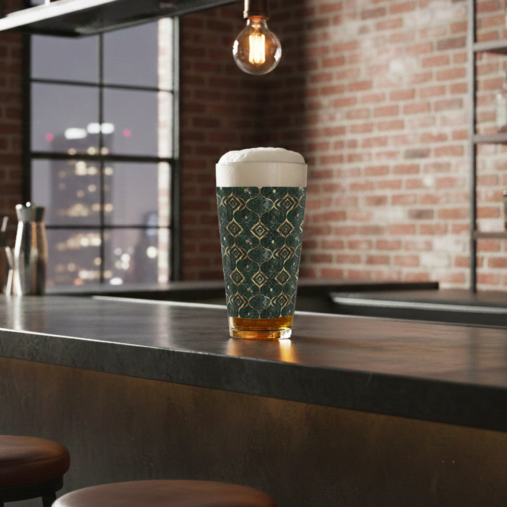 Malachite Enigma Pint Beer Glass